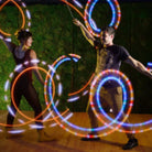 crystal poi spinning with light trails