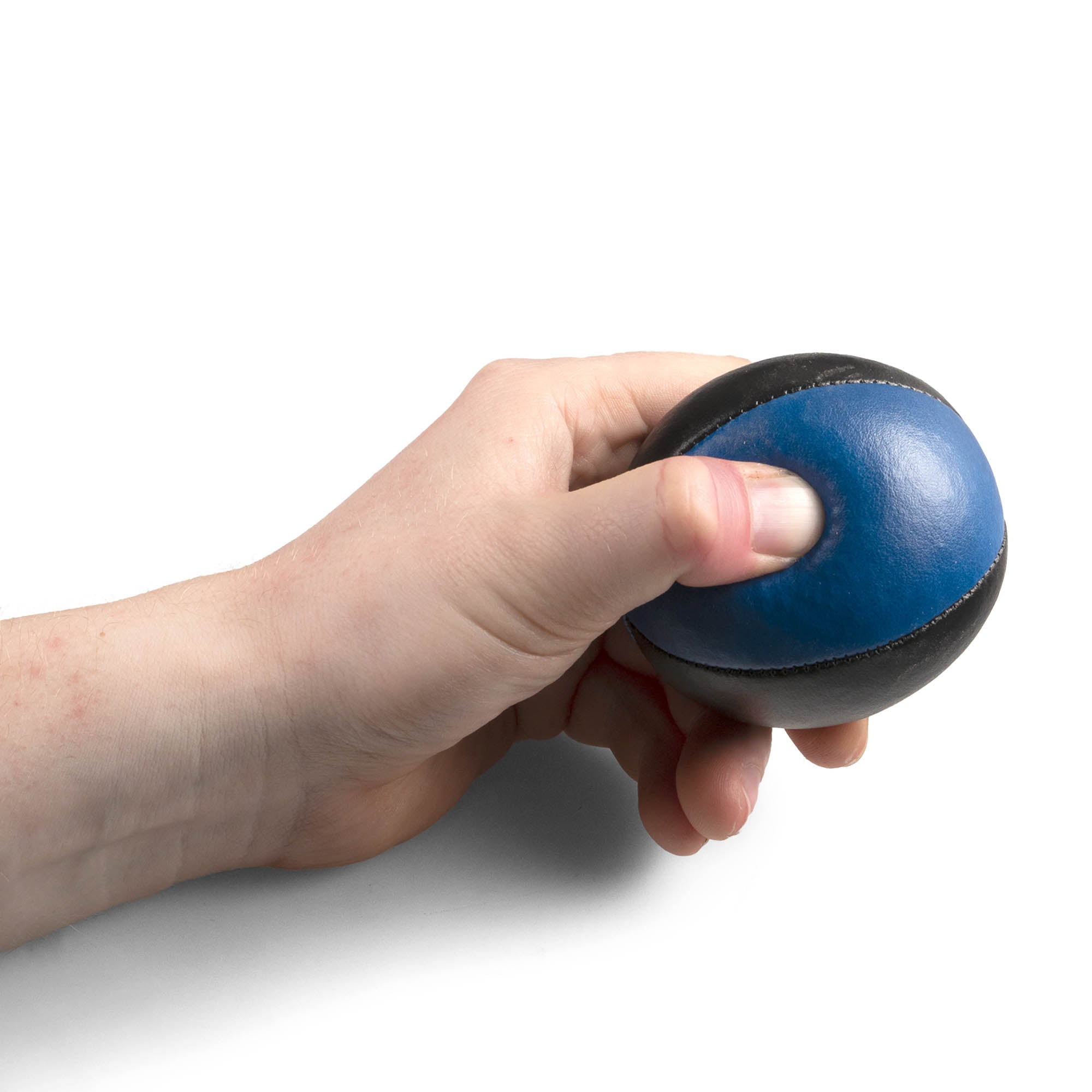 squeezing blue/black ball