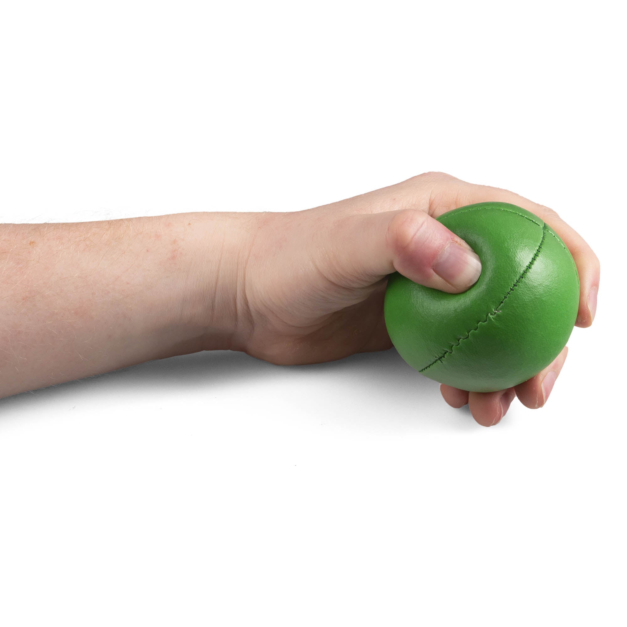 squeezing green ball