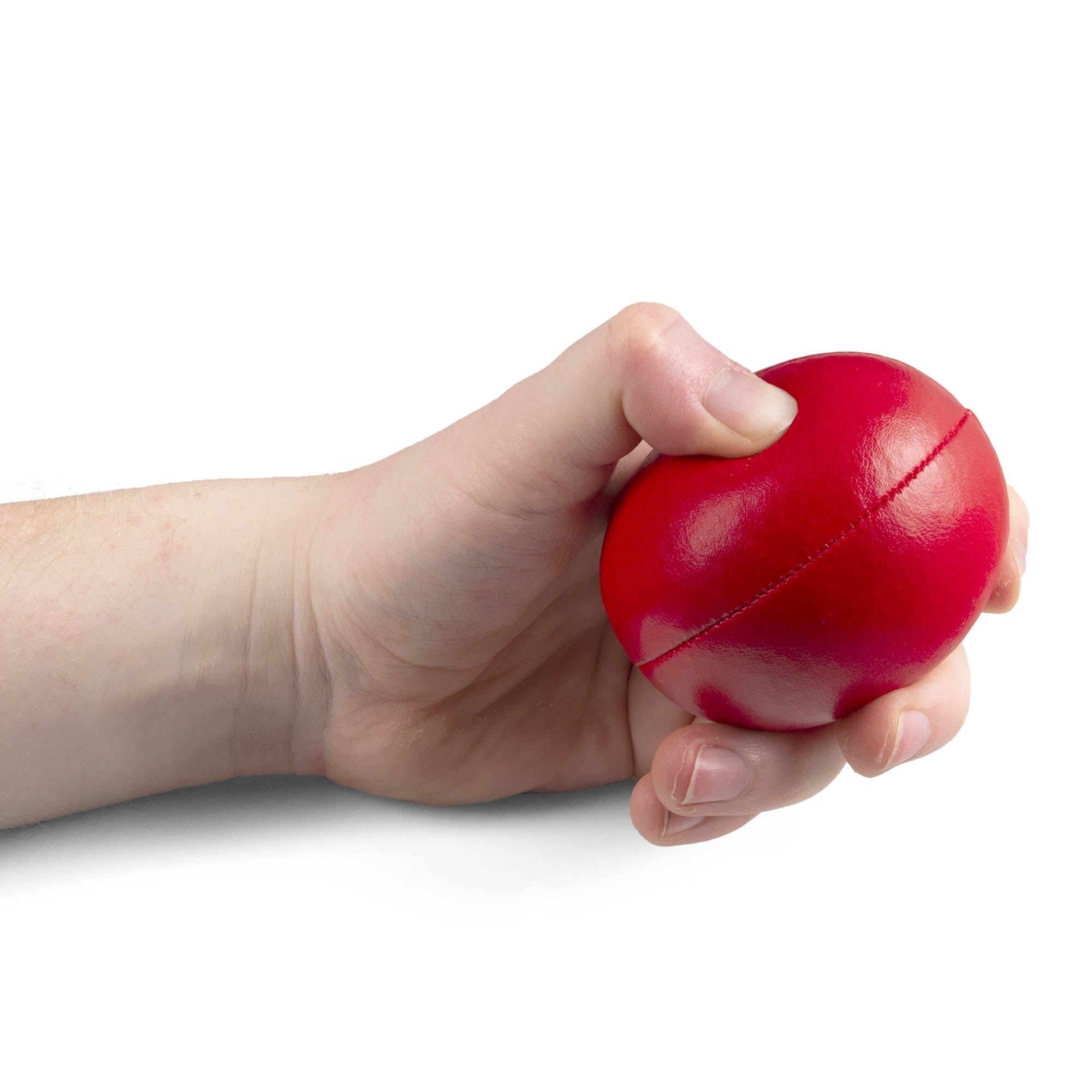 squeezing red ball