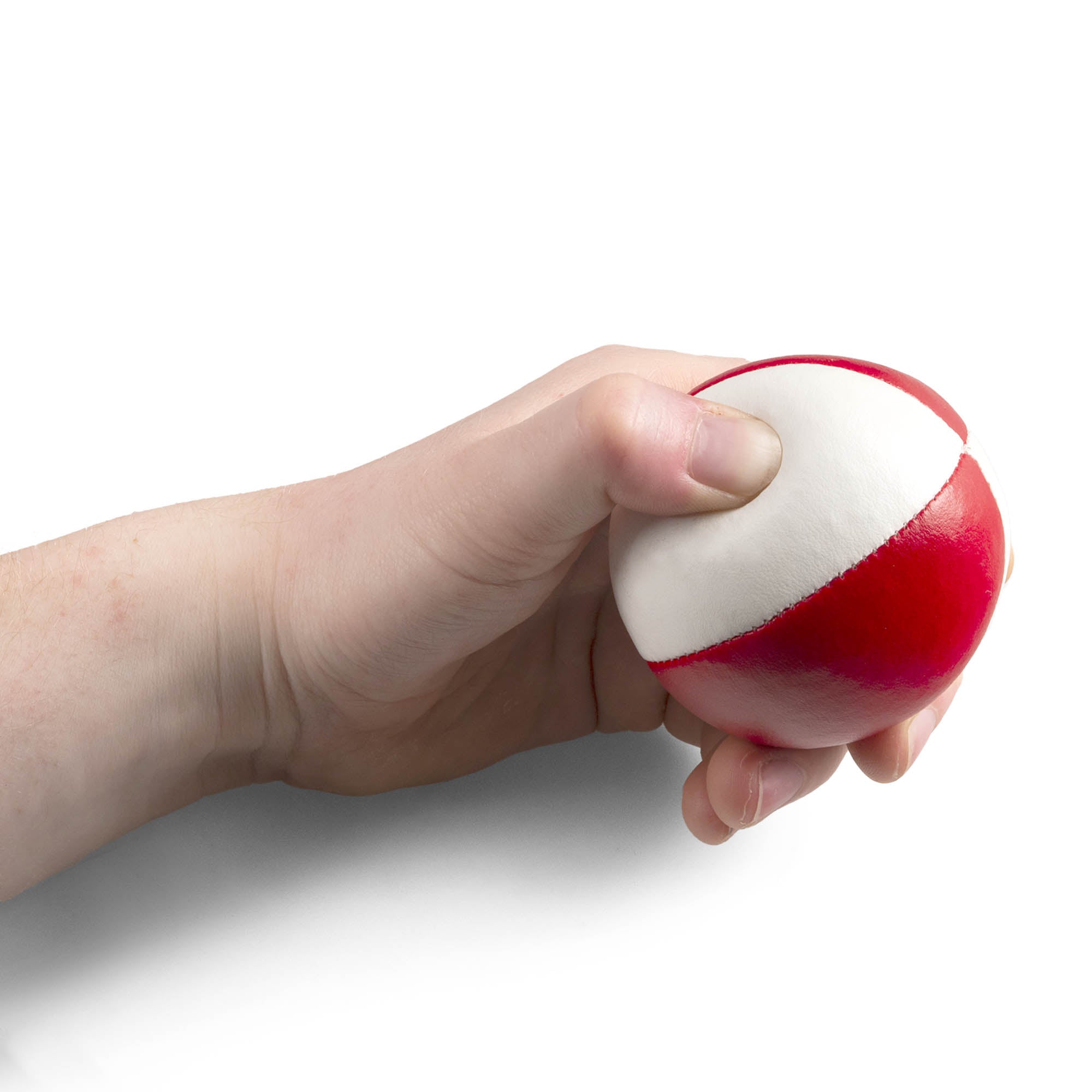 squeezing red/white ball