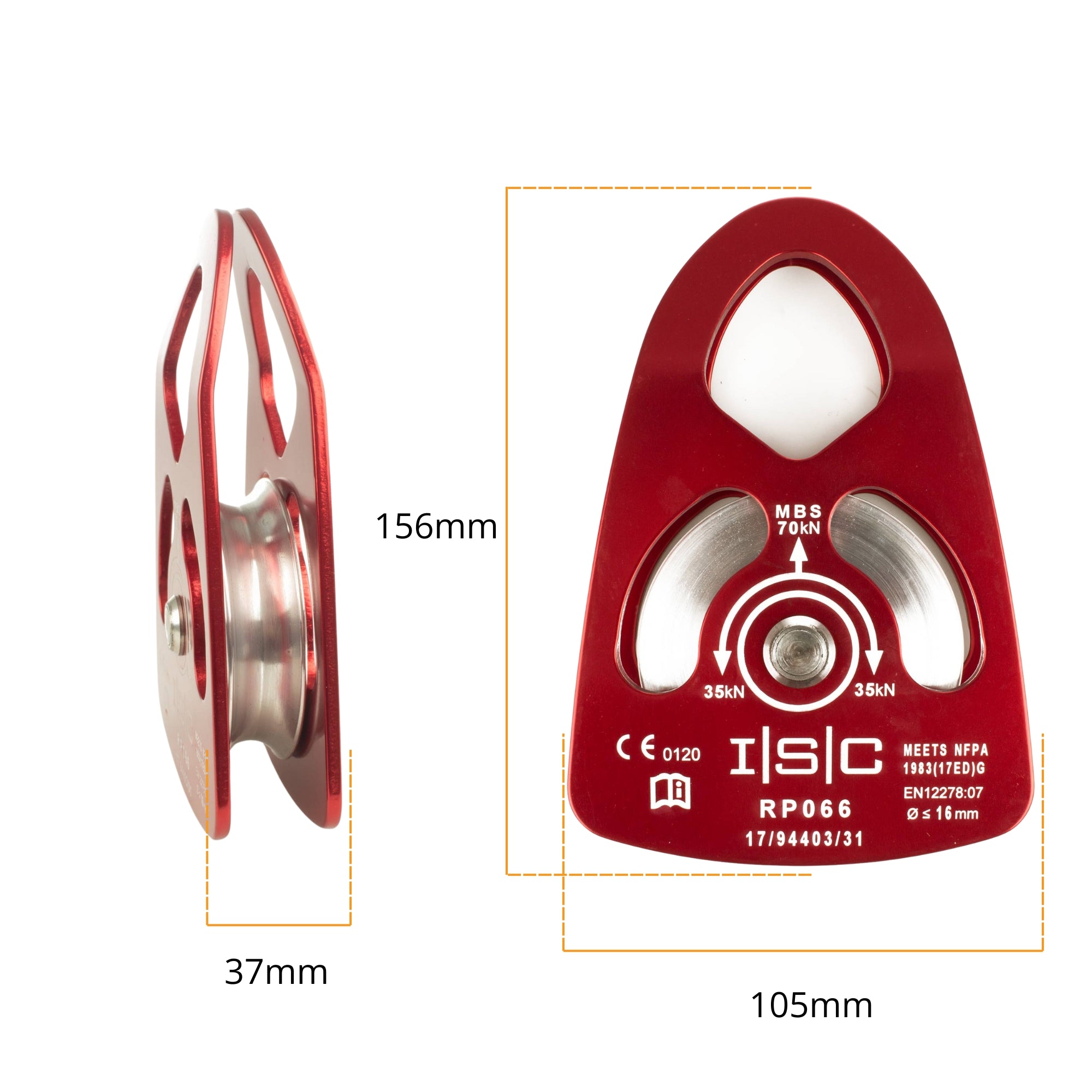 large pulley measurements