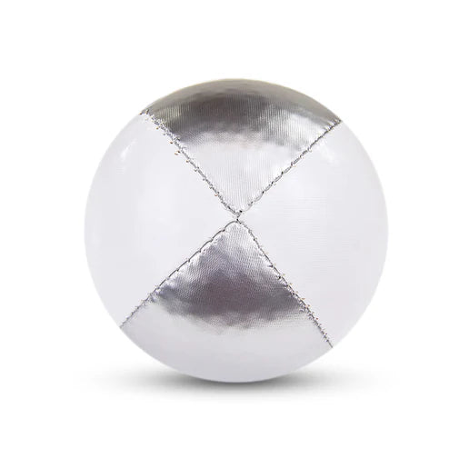 Single white/silver juggling ball