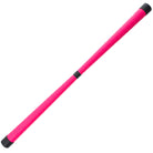 a bright pink devilstick with black ends and black centre point