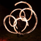 performer with fire poi